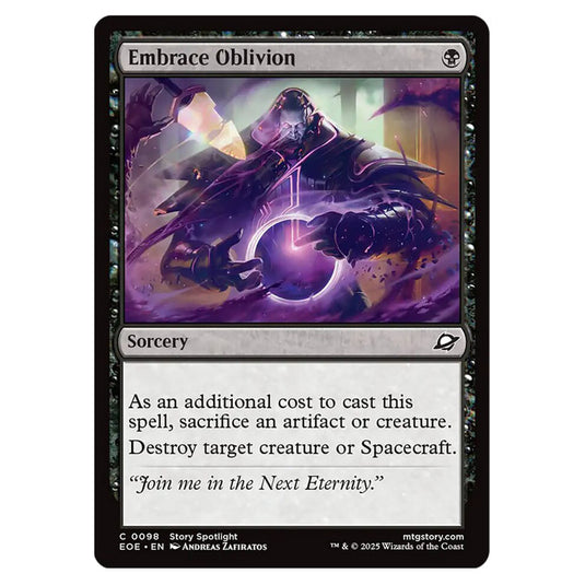 Embrace Oblivion 0098 card from the Magic The Gathering set Edge of Eternities