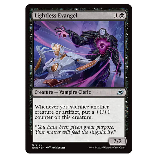 Lightless Evangel 0109 card from the Magic The Gathering set Edge of Eternities