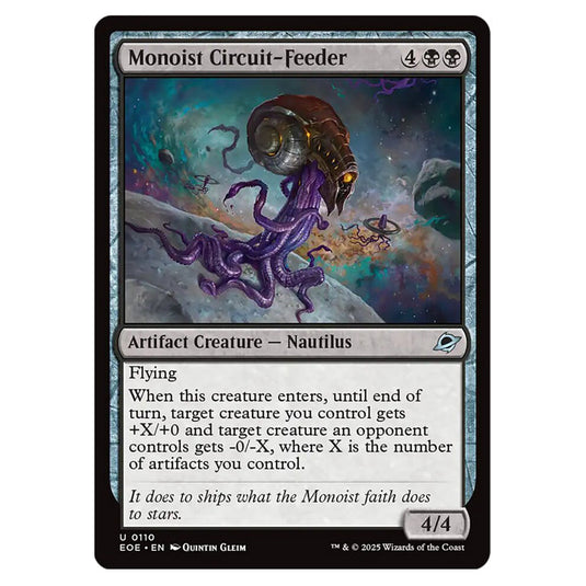 Monoist Circuit-Feeder 0110 card from the Magic The Gathering set Edge of Eternities
