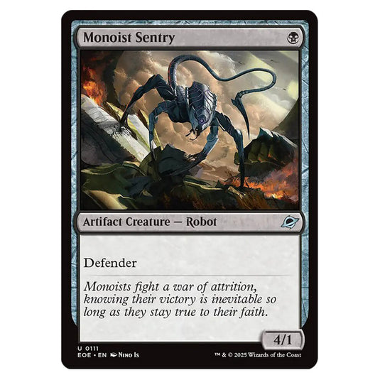 Monoist Sentry 0111 card from the Magic The Gathering set Edge of Eternities