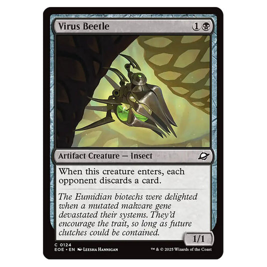Virus Beetle 0124 card from the Magic The Gathering set Edge of Eternities