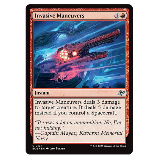 Invasive Maneuvers 0137 card from the Magic The Gathering set Edge of Eternities