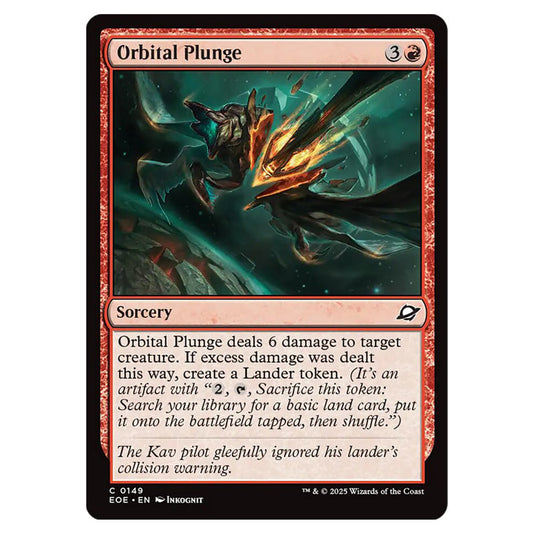 Orbital Plunge 0149 card from the Magic The Gathering set Edge of Eternities