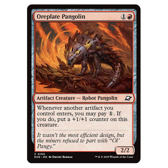 Oreplate Pangolin 0150 card from the Magic The Gathering set Edge of Eternities