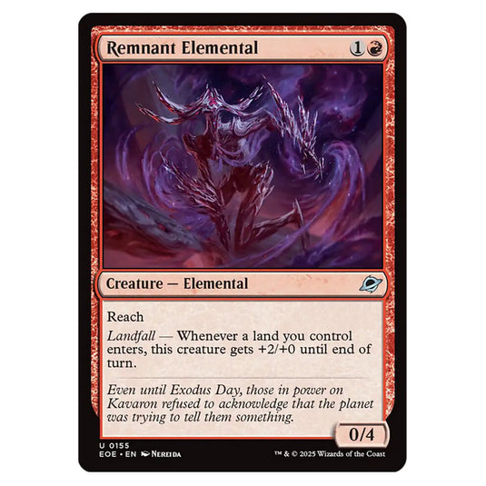 Remnant Elemental 0155 card from the Magic The Gathering set Edge of Eternities