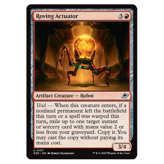 Roving Actuator 0157 card from the Magic The Gathering set Edge of Eternities