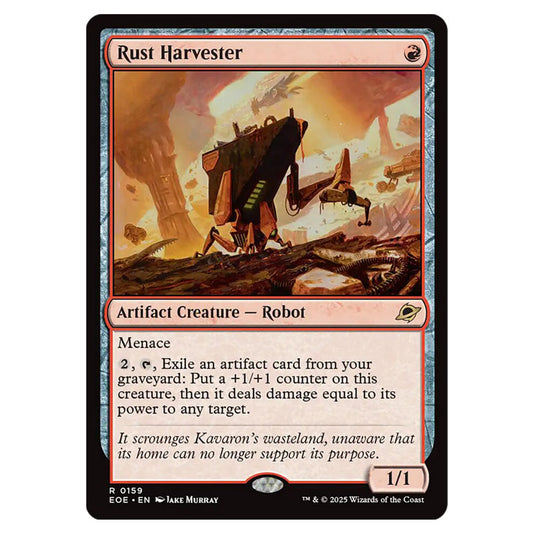 Rust Harvester 0159 card from the Magic The Gathering set Edge of Eternities