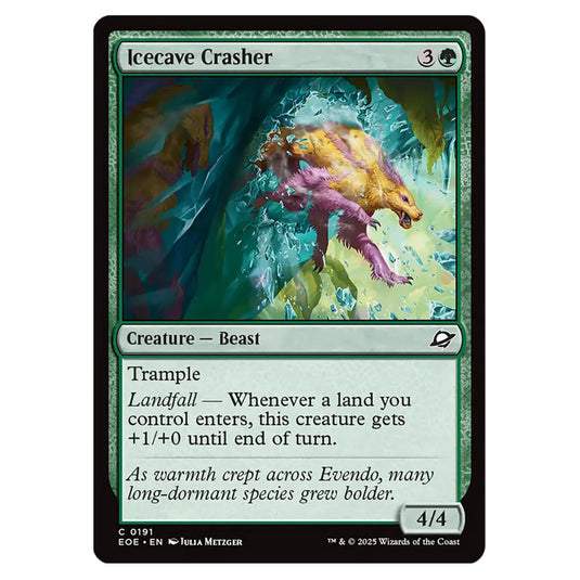 Icecave Crasher 0191 card from the Magic The Gathering set Edge of Eternities