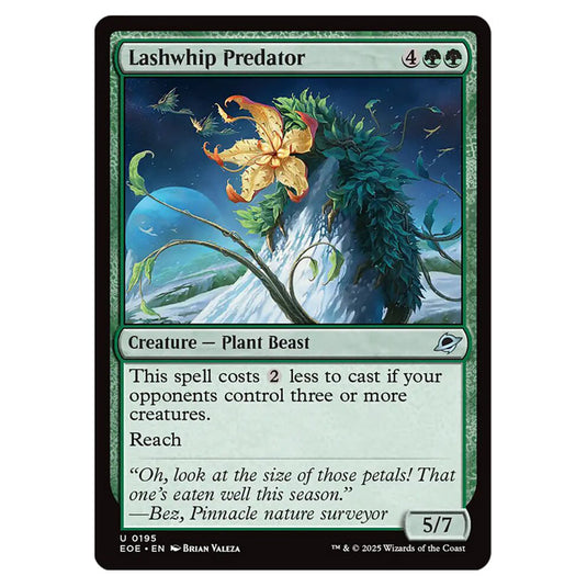 Lashwhip Predator 0195 card from the Magic The Gathering set Edge of Eternities
