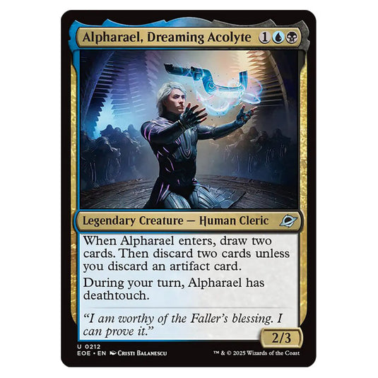 Alpharael, Dreaming Acolyte 0212 card from the Magic The Gathering set Edge of Eternities