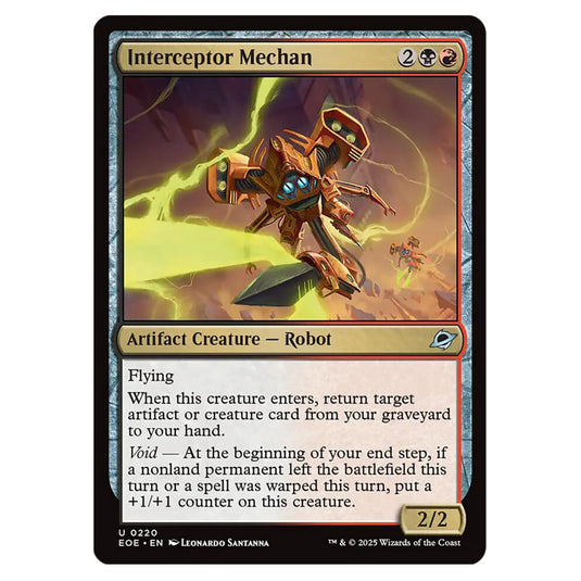 Interceptor Mechan 0220 card from the Magic The Gathering set Edge of Eternities