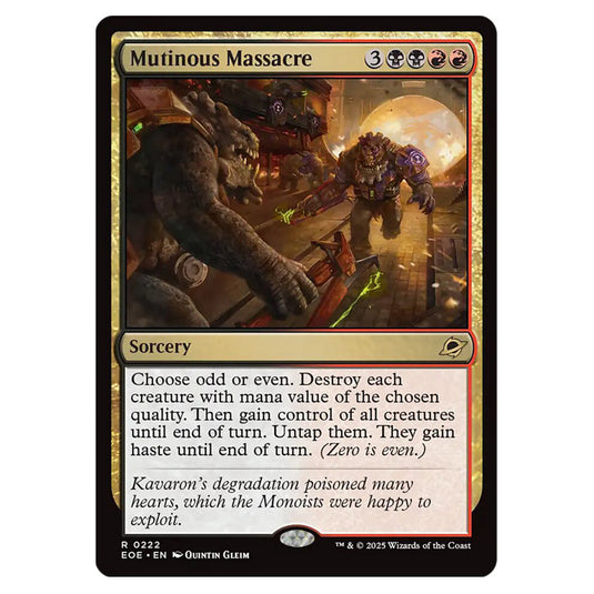 Mutinous Massacre 0222 card from the Magic The Gathering set Edge of Eternities