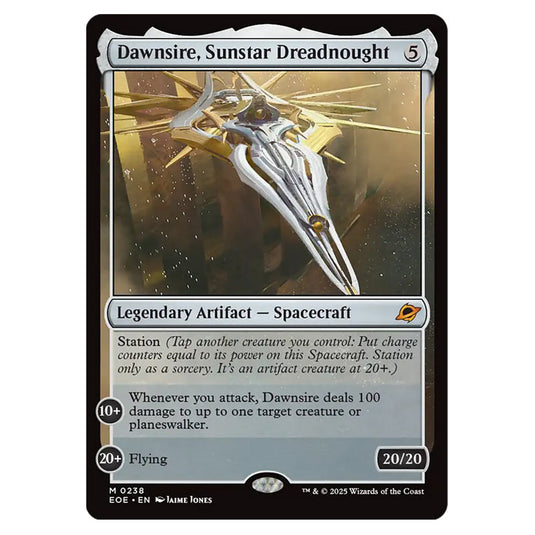 Dawnsire, Sunstar Dreadnought 0238 card from the Magic The Gathering set Edge of Eternities