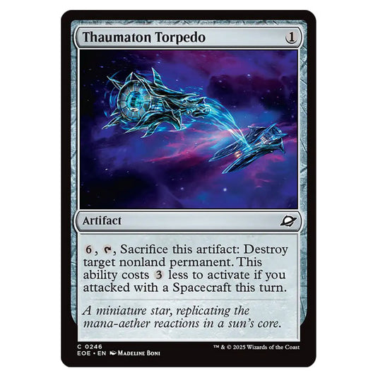 Thaumaton Torpedo 0246 card from the Magic The Gathering set Edge of Eternities