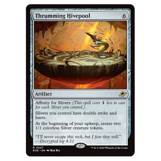 Thrumming Hivepool 0247 card from the Magic The Gathering set Edge of Eternities