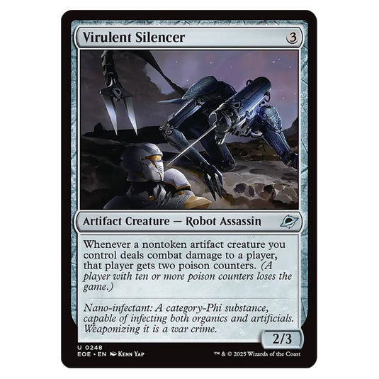 Virulent Silencer 0248 card from the Magic The Gathering set Edge of Eternities
