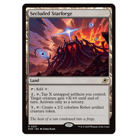 Secluded Starforge 0257 card from the Magic The Gathering set Edge of Eternities