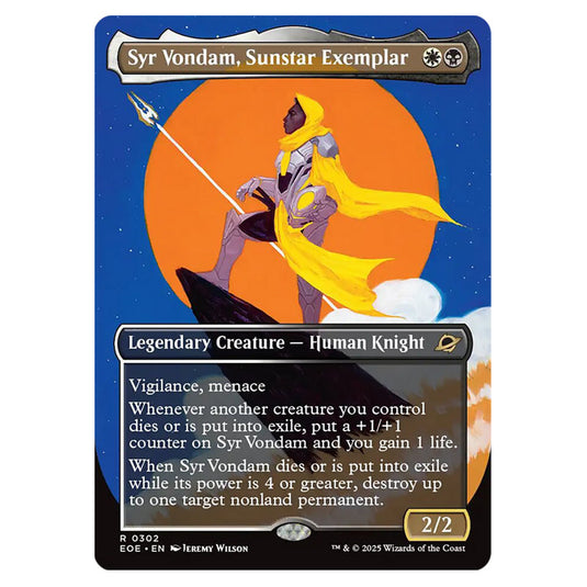 Syr Vondam, Sunstar Exemplar 0302 card from the Magic The Gathering set Edge of Eternities