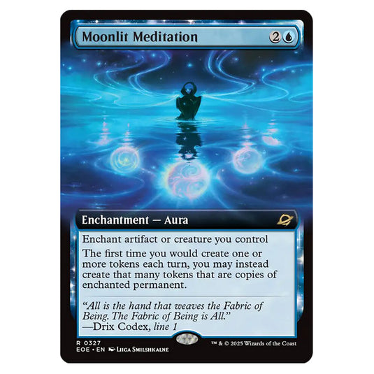 Moonlit Meditation 0327 card from the Magic The Gathering set Edge of Eternities