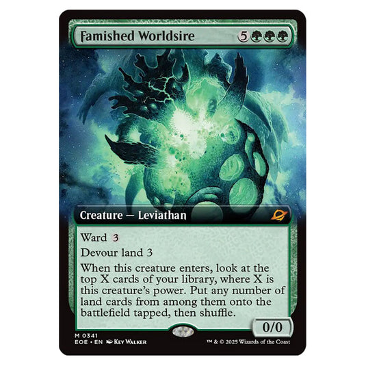 Famished Worldsire 0341 card from the Magic The Gathering set Edge of Eternities