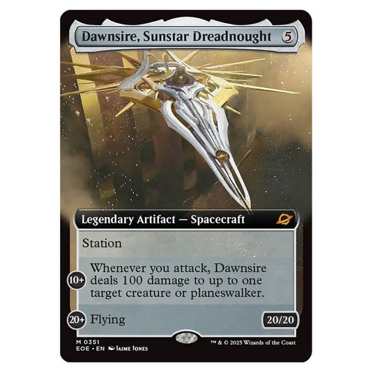 Dawnsire, Sunstar Dreadnought 0351 card from the Magic The Gathering set Edge of Eternities