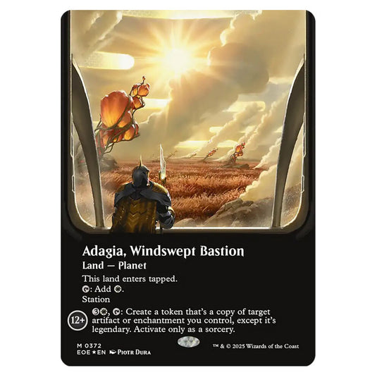 Adagia, Windswept Bastion 0372 card from the Magic The Gathering set Edge of Eternities