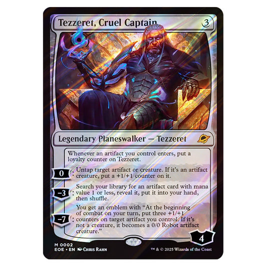 Tezzeret, Cruel Captain 0002 card from the Magic The Gathering set Edge of Eternities