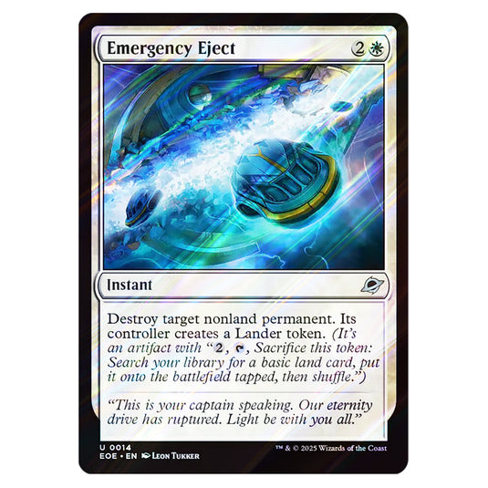 Emergency Eject 0014 card from the Magic The Gathering set Edge of Eternities