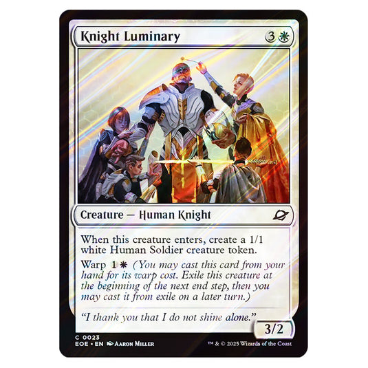 Knight Luminary 0023 card from the Magic The Gathering set Edge of Eternities