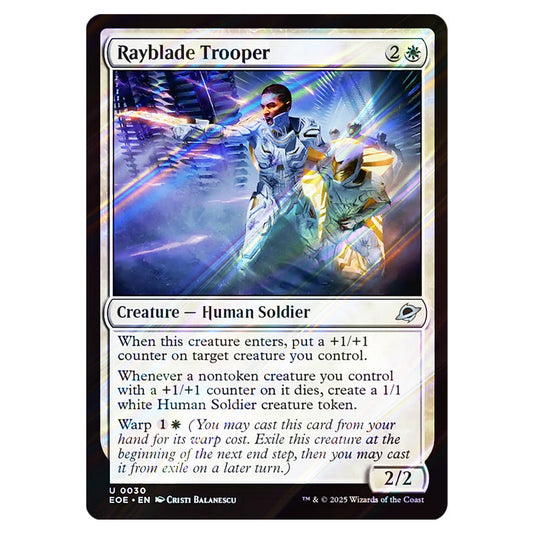 Rayblade Trooper 0030 card from the Magic The Gathering set Edge of Eternities