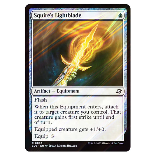 Squire's Lightblade 0036 card from the Magic The Gathering set Edge of Eternities