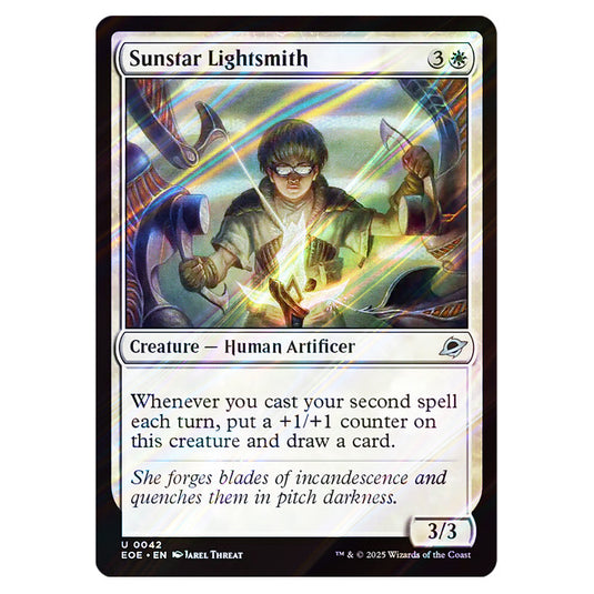 Sunstar Lightsmith 0042 card from the Magic The Gathering set Edge of Eternities