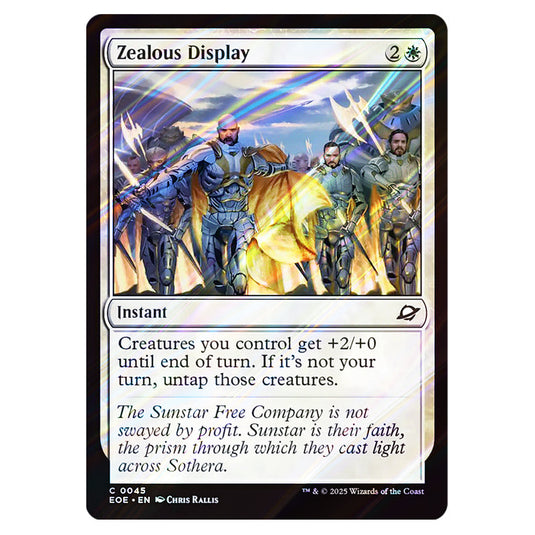 Zealous Display 0045 card from the Magic The Gathering set Edge of Eternities