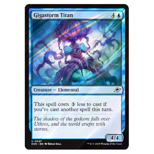 Gigastorm Titan 0057 card from the Magic The Gathering set Edge of Eternities