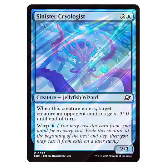 Sinister Cryologist 0075 card from the Magic The Gathering set Edge of Eternities