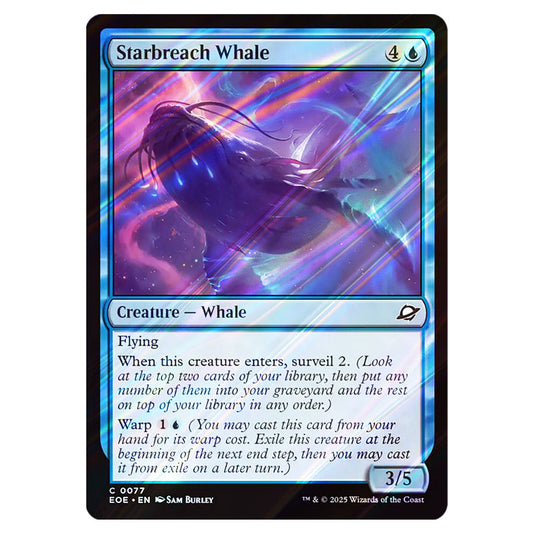 Starbreach Whale 0077 card from the Magic The Gathering set Edge of Eternities