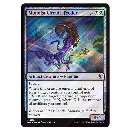 Monoist Circuit-Feeder 0110 card from the Magic The Gathering set Edge of Eternities