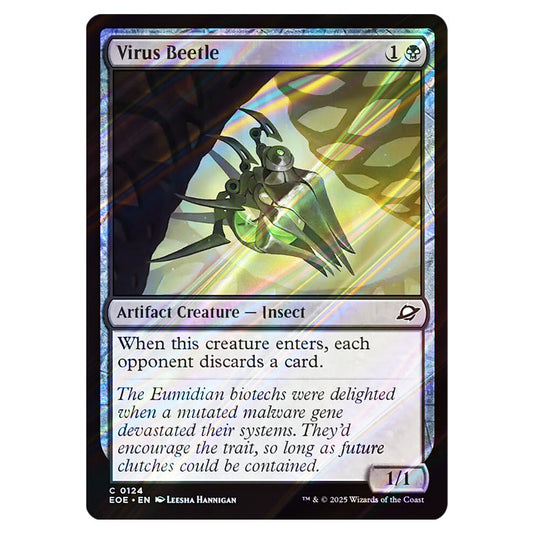 Virus Beetle 0124 card from the Magic The Gathering set Edge of Eternities