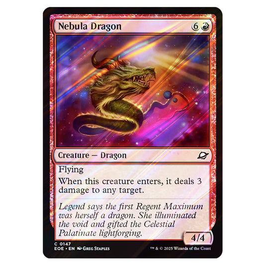Nebula Dragon 0147 card from the Magic The Gathering set Edge of Eternities