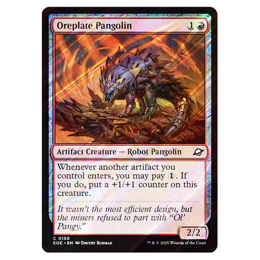 Oreplate Pangolin 0150 card from the Magic The Gathering set Edge of Eternities