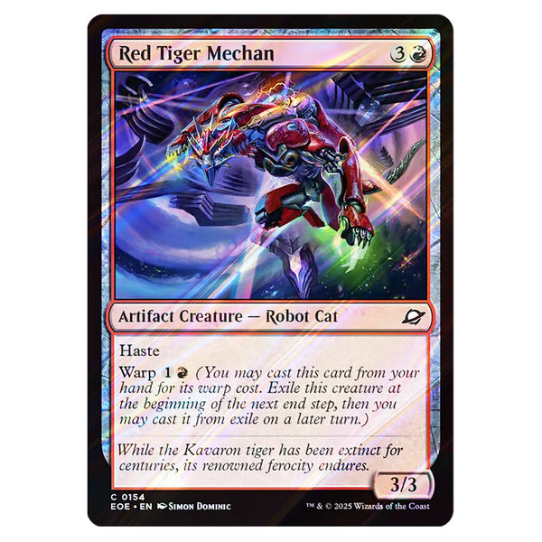 Magic The Gathering - Edge of Eternities - Red Tiger Mechan - 0154 (Fo Magic The Gathering - Edge of Eternities - Red Tiger Mechan - 0154 (Fo