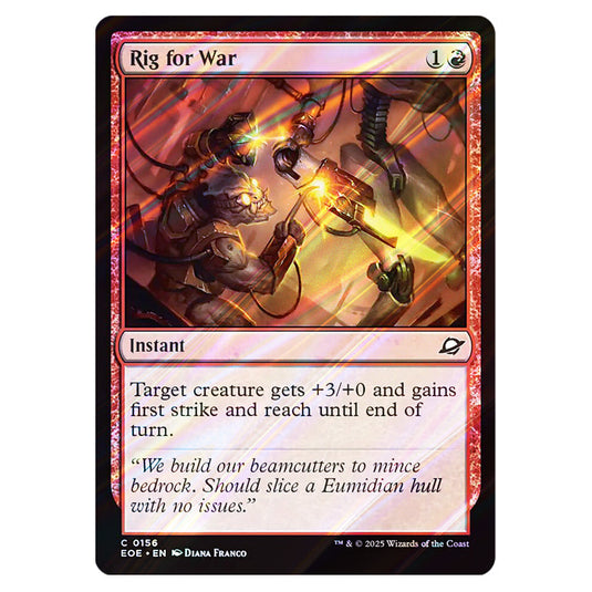 Rig for War 0156 card from the Magic The Gathering set Edge of Eternities