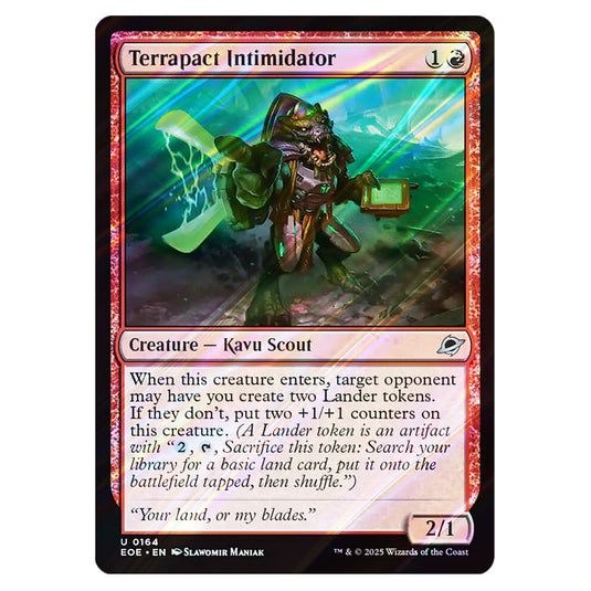 Terrapact Intimidator 0164 card from the Magic The Gathering set Edge of Eternities