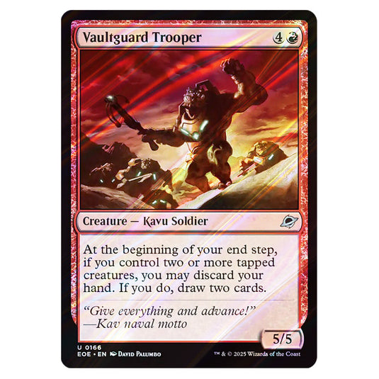 Vaultguard Trooper 0166 card from the Magic The Gathering set Edge of Eternities