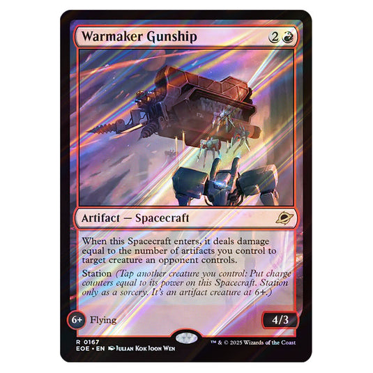 Warmaker Gunship 0167 card from the Magic The Gathering set Edge of Eternities