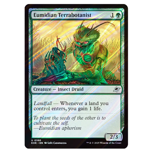 Eumidian Terrabotanist 0180 card from the Magic The Gathering set Edge of Eternities