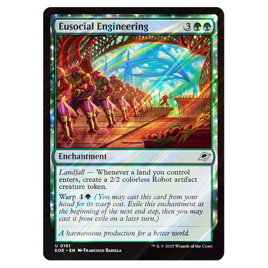 Eusocial Engineering 0181 card from the Magic The Gathering set Edge of Eternities