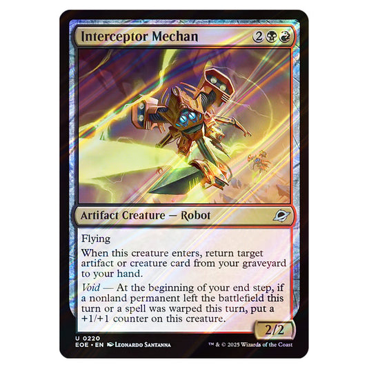 Interceptor Mechan 0220 card from the Magic The Gathering set Edge of Eternities