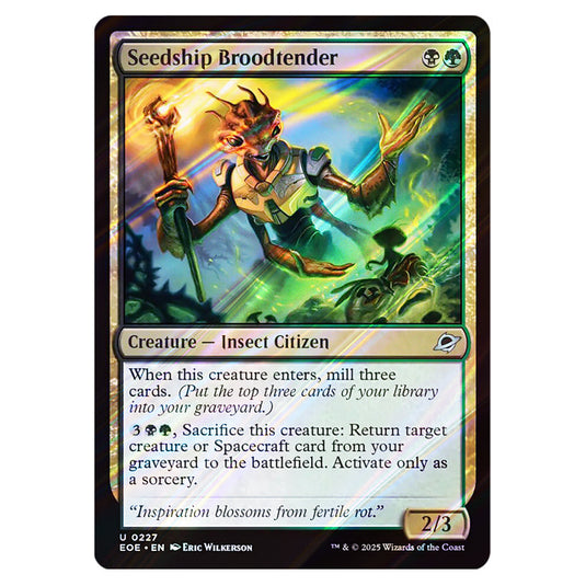 Seedship Broodtender 0227 card from the Magic The Gathering set Edge of Eternities