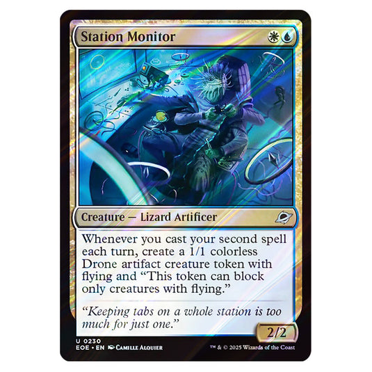 Station Monitor 0230 card from the Magic The Gathering set Edge of Eternities